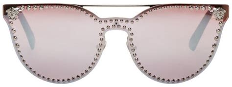 versace silver rock icon medusa metal studded sunglasses|VERSACE.